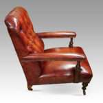 Victorian leather easy chair - Image 2