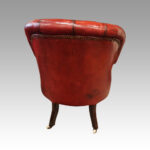Victorian red leather reading chair - Image 3