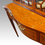 Victorian satinwood inlaid display cabinet - Image 2