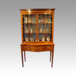 Victorian satinwood inlaid display cabinet - Image 10