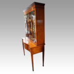 Victorian satinwood inlaid display cabinet - Image 13