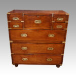 Victorian secretaire campaign chest