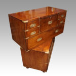 Victorian secretaire campaign chest - Image 11