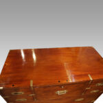 Victorian secretaire campaign chest - Image 2