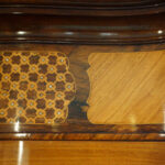 Victorian serpentine inlaid marquetry corner cabinet - Image 5