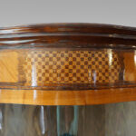 Victorian serpentine inlaid marquetry corner cabinet - Image 6