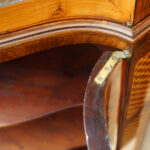 Victorian serpentine inlaid marquetry corner cabinet - Image 7