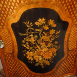 Victorian serpentine inlaid marquetry corner cabinet - Image 10