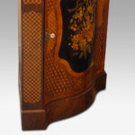 Victorian serpentine inlaid marquetry corner cabinet - Image 16