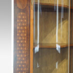 Victorian serpentine inlaid marquetry corner cabinet - Image 17