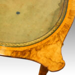 Victorian serpentine inlaid walnut card table - Image 10