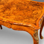 Victorian serpentine inlaid walnut card table - Image 6