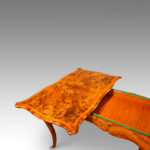 Victorian serpentine inlaid walnut card table - Image 5