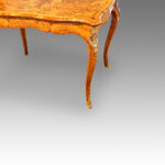 Victorian serpentine inlaid walnut card table - Image 4