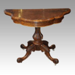 Victorian walnut card table