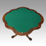 Victorian walnut card table - Image 5