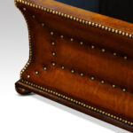 Victorian shaped leather Ottoman - Image 7