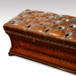 Victorian shaped leather Ottoman - Image 6