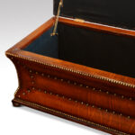 Victorian shaped leather Ottoman - Image 3