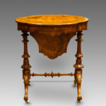 Victorian inlaid walnut shaped oval work-table NOW SOLD