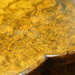 Victorian inlaid walnut shaped oval work-table NOW SOLD - Image 4