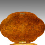 Victorian inlaid walnut shaped oval work-table NOW SOLD - Image 2