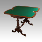 Victorian walnut card table - Image 4