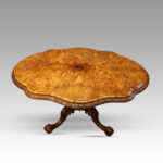 Victorian shaped walnut loo table