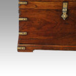 Victorian small brass bound chest - Image 8