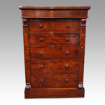 Small Victorian mahogany Wellington chest