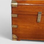 Victorian Teak Brass-Bound Campaign Chest - Image 5