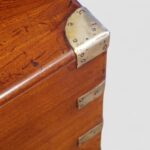 Victorian Teak Brass-Bound Campaign Chest - Image 4
