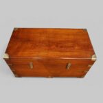 Victorian Teak Brass-Bound Campaign Chest - Image 11