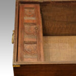 Victorian teak brass bound military chest - Image 10