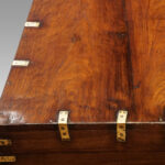 Victorian teak brass bound military chest - Image 8