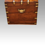 Victorian teak brass bound military chest - Image 6