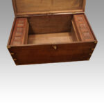 Victorian teak brass bound military chest - Image 9