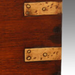 Victorian teak brass bound military trunk - Image 10