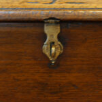 Victorian teak brass bound military trunk - Image 6