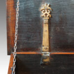 Victorian teak brass bound military trunk - Image 5