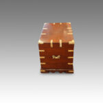 Victorian teak brass bound officers chest - Image 5