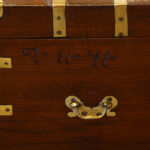 Victorian teak brass bound officers chest - Image 2