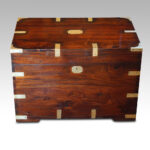 Victorian brass bound small campaign trunk