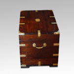 Victorian brass bound small campaign trunk - Image 5