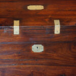 Victorian brass bound small campaign trunk - Image 4