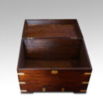 Victorian brass bound small campaign trunk - Image 3