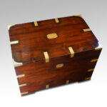 Victorian brass bound small campaign trunk - Image 2