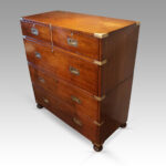 Victorian teak campaign chest - Image 3
