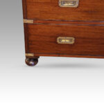 Victorian teak campaign chest - Image 4