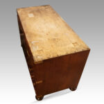 Victorian teak campaign chest - Image 5